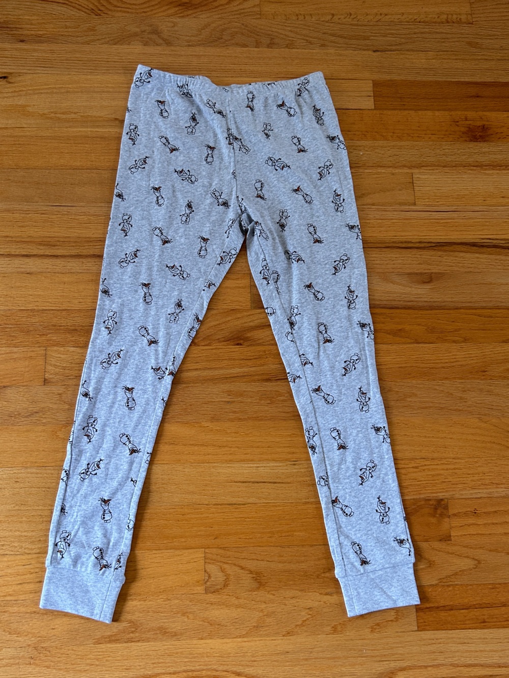 Zara Light Gray Pajama Bottoms with Character Print Frozen Olaf Theme